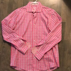 Bugatchi pink men’s dress shirt M